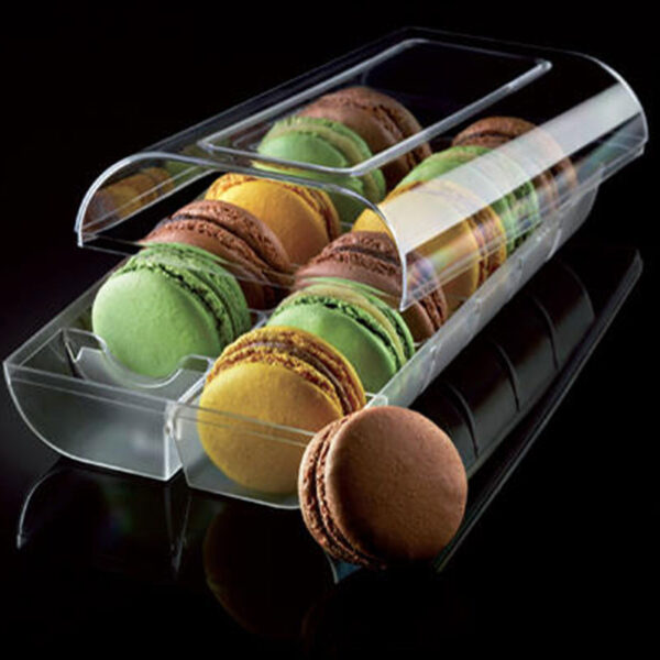 Macaron box, Transparent för 12 macarons, 5-pack