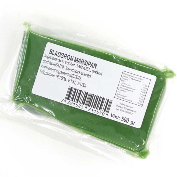 Bladgrön Marsipan, 500 g