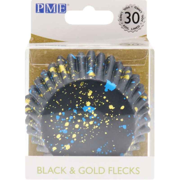 Muffinsform Svart med Guldstänk - PME