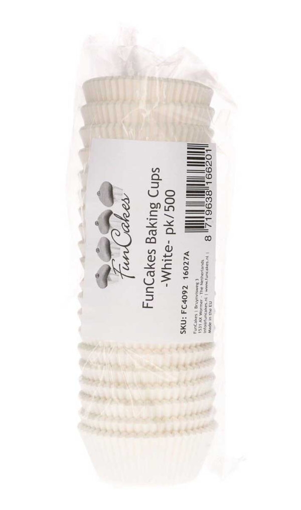 Storpack Muffinsformar, vit, 500 st - FunCakes