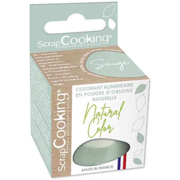 Naturlig pulverfärg, grön sage - ScrapCooking
