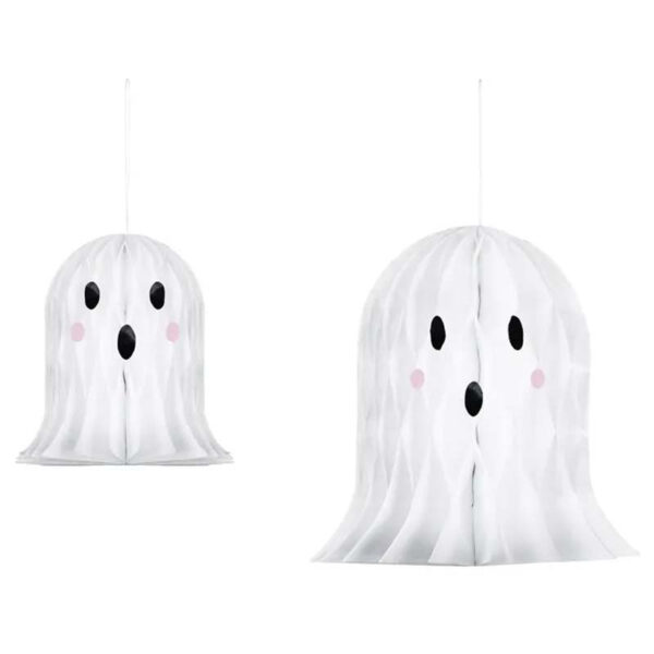 Pappersdekoration Honeycomb Spöke, 2 st - PartyDeco