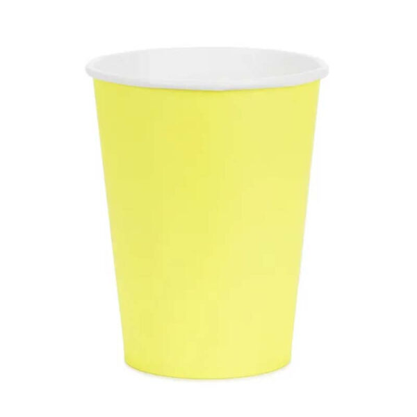 Pappersmuggar gul, 6-pack - PartyDeco