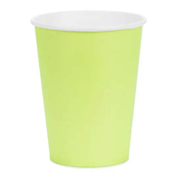 Pappersmuggar ljusgrön, 6-pack - PartyDeco