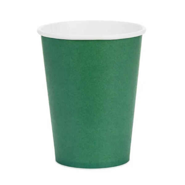 Pappersmuggar mörkgrön, 6-pack - PartyDeco