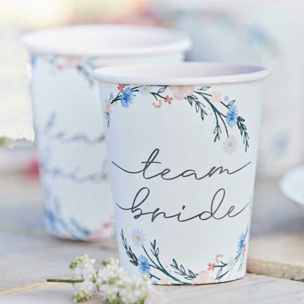 Pappersmuggar Team Bride, 8-pack