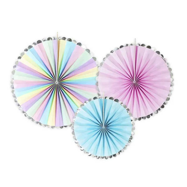 Pappersrosetter Pastell mix - PartyDeco