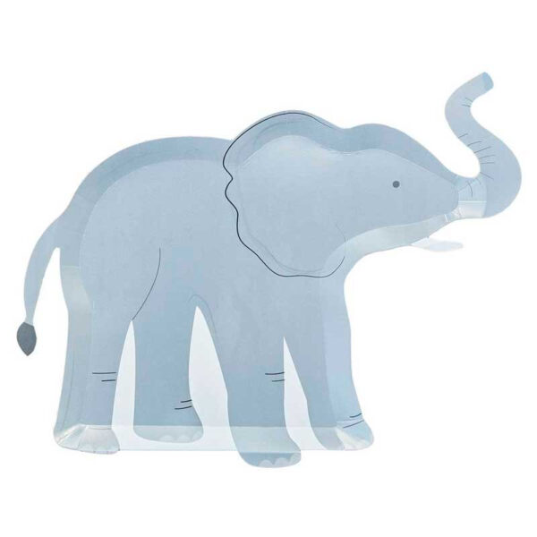 Papperstallrik elefant 8-pack