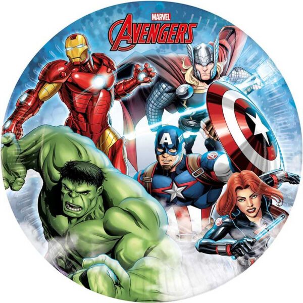 Papperstallrikar Avengers Ø23 cm, 8-pack