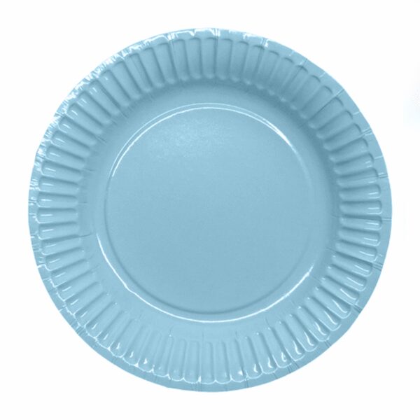 Papperstallrikar blå, Ø18 cm, 8-pack