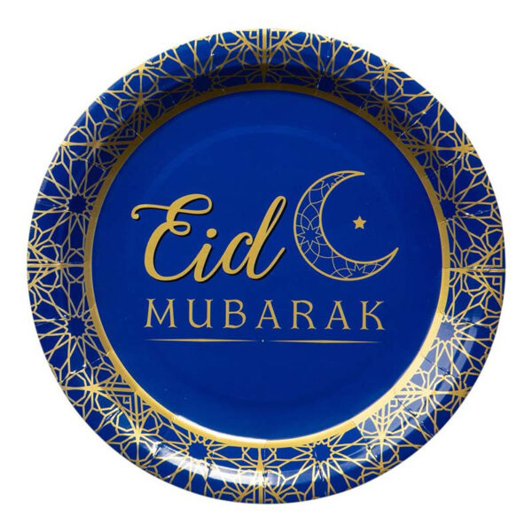 Papperstallrikar Eid Mubarak Ø23 cm, 8-pack