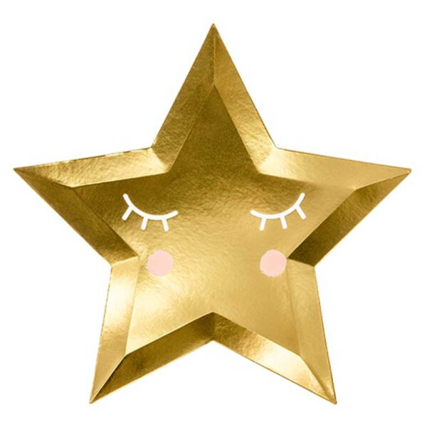 Papperstallrikar Little Star Stjärna - PartyDeco