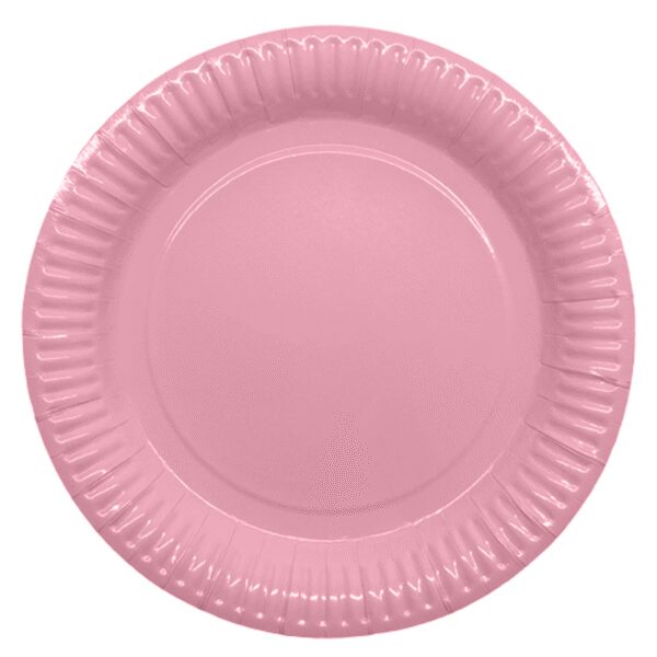 Papperstallrikar rosa 23 cm, 8-pack