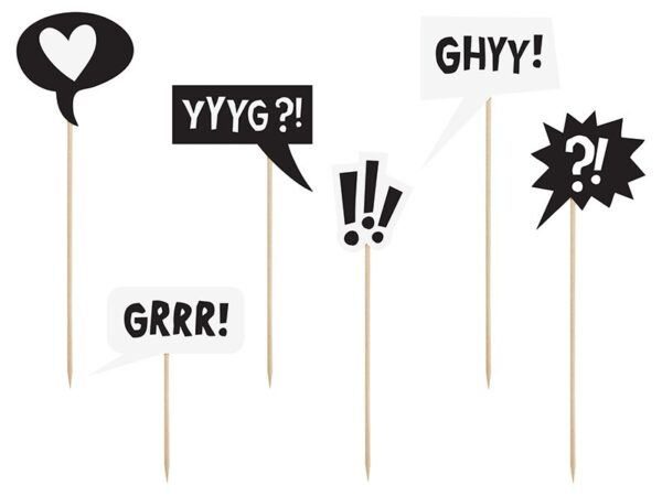 Cake Toppers Monster, Pratbubblor - PartyDeco