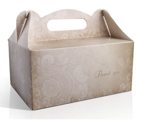 10-pack tårtkartonger, 14 cm, "Thank you" - PartyDeco