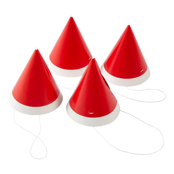 Partyhatt jul mini, 4-pack