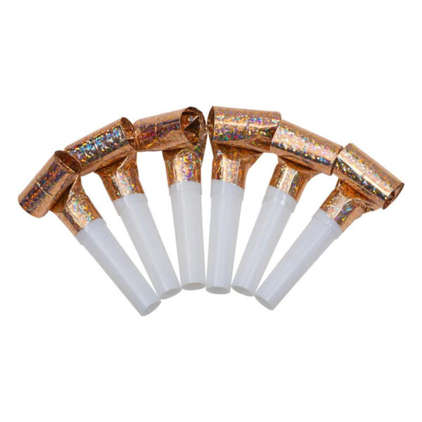 Partytutor holografisk Roséguld, 6-pack