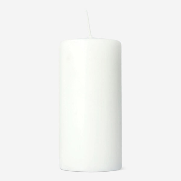Vitt pelarljus - 14 cm