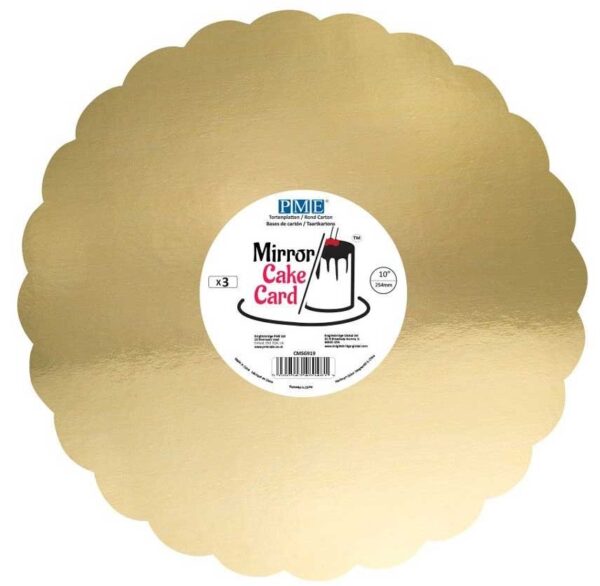 Tårtbricka med uddkant Ø25,4 cm, Guld, 3-pack - PME