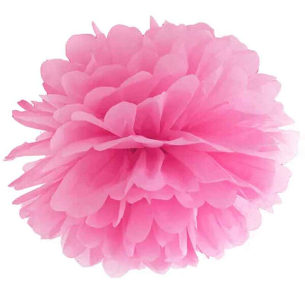 Pom Pom rosa, 35 cm - PartyDeco