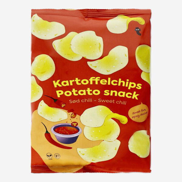 Potatischips. Smak av söt chili
