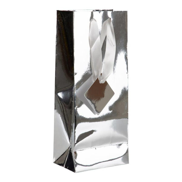 Presentpåse till flaska, silver
