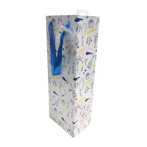 Presentpåse till flaska, Student, 35x12,8 cm