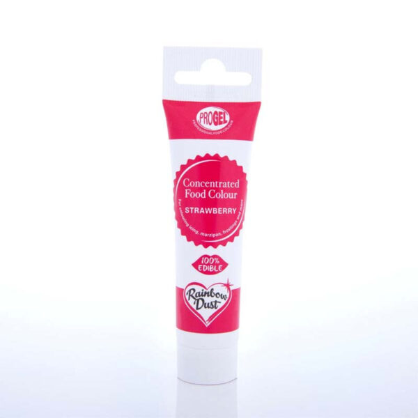 ProGel Jordgubbsröd Geléfärg - Rainbow Dust