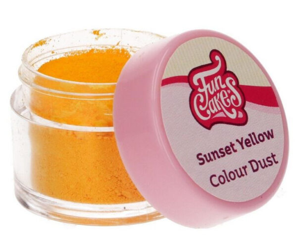 Sunset Yellow, Mörkgul Pulverfärg - FunCakes