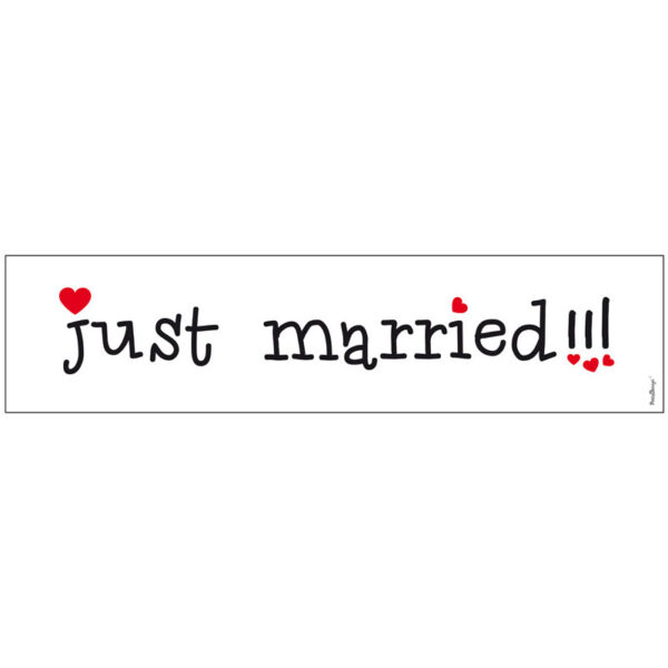 Registreringsskylt Just Married - PartyDeco