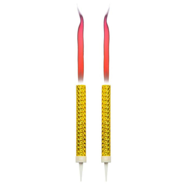 Rosa isfackla till tårta, 2-pack
