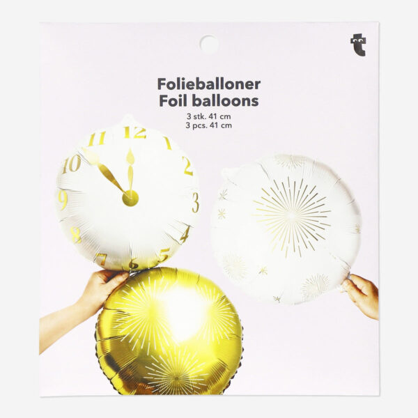 Runda folieballonger - 3 st