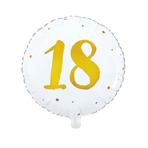 Rund folieballong 18 år