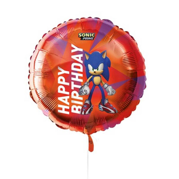 Rund folieballong Sonic, 45 cm