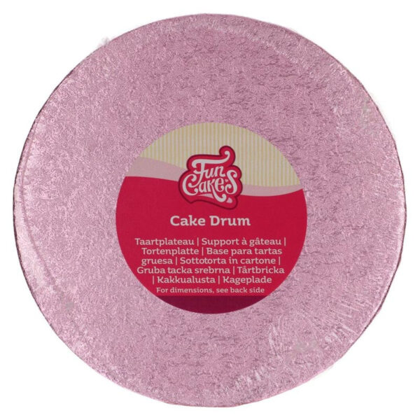 Rund tårtbricka Ø20 cm, rosa - FunCakes