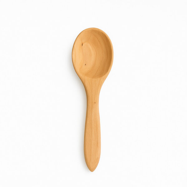 Rundad Träsked i Björk, 22 cm
