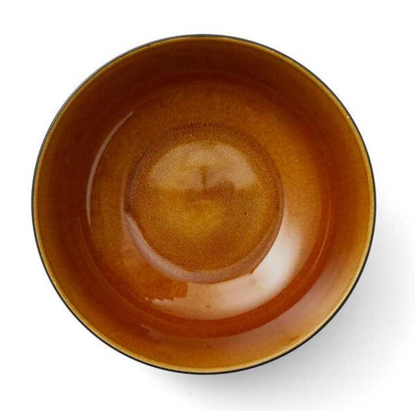 Salladsskål Ø 30 cm, svart/amber - BITZ