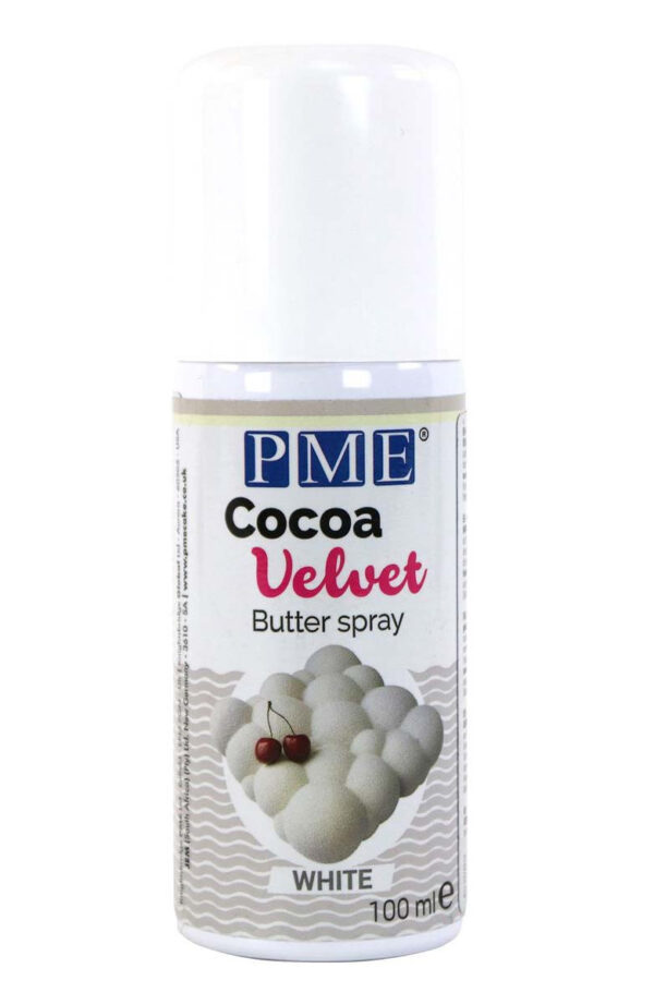 Sammetsspray Kakaosmör, vit - PME