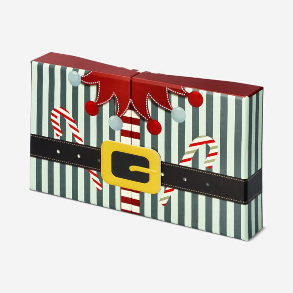 Presentask med tomteansikte - 20 cm