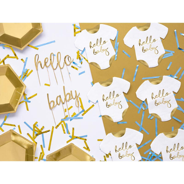Servetter Baby Romper, Hello Baby - PartyDeco