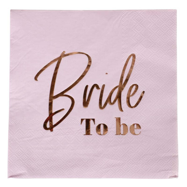 Servetter Bride to be, 16-pack