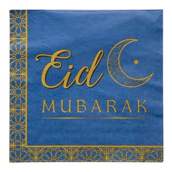 Servetter Eid Mubarak 16,5 cm, 16-pack