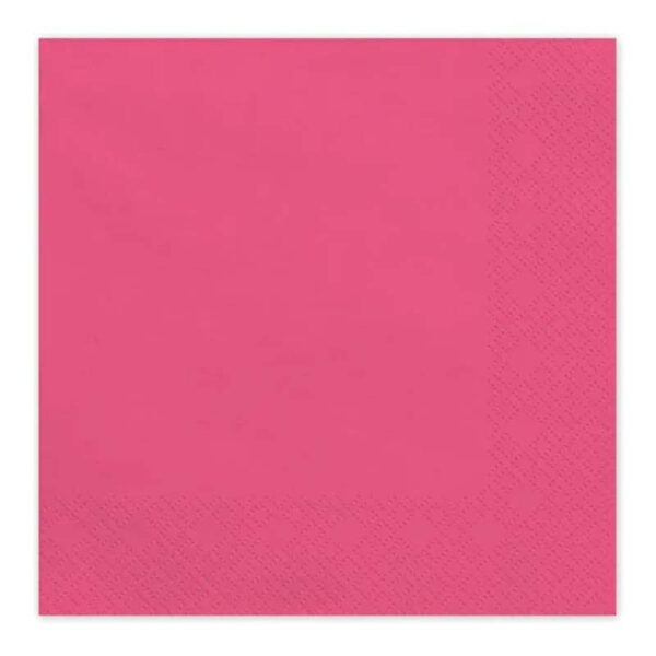 Servetter mörkrosa, 20-pack - PartyDeco