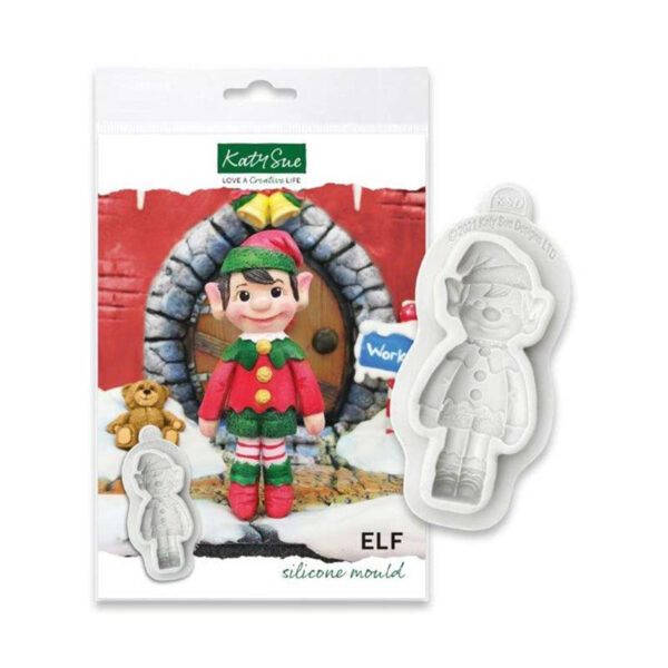 Silikonform Little Elf, julnisse - Katy Sue Designs