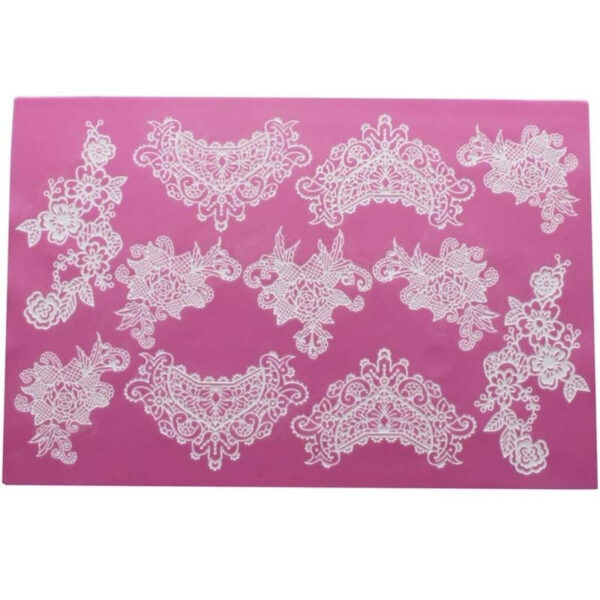 Silikonmatta Sweet Lace till spetsdekorationer - Cake Lace