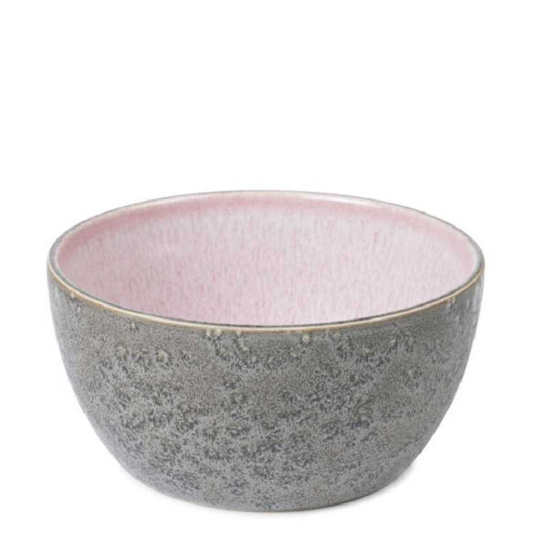 Skål 10 x 5 cm, grå/ljusrosa - BITZ
