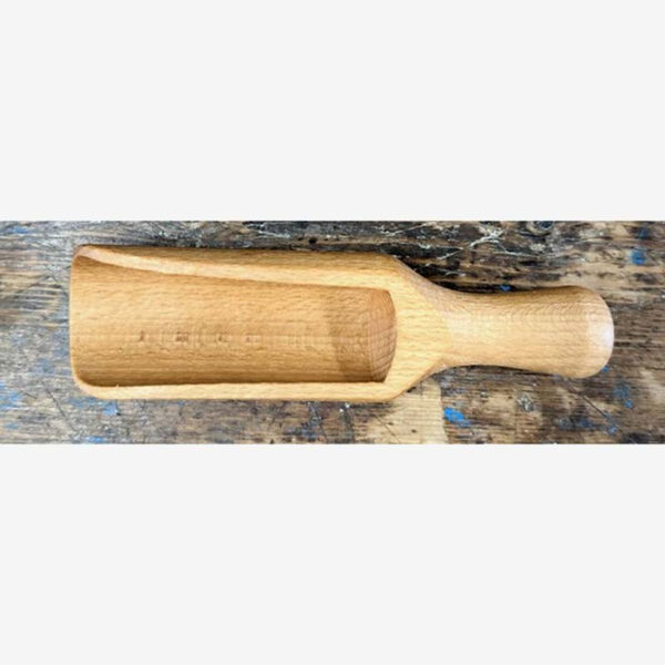 Träskopa i bokträ, 14 cm