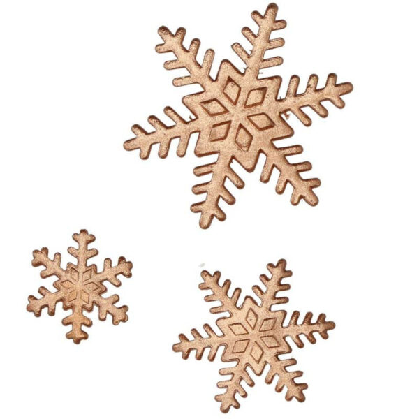 Sockerdekorationer Snöflingor, 3 storlekar - FunCakes