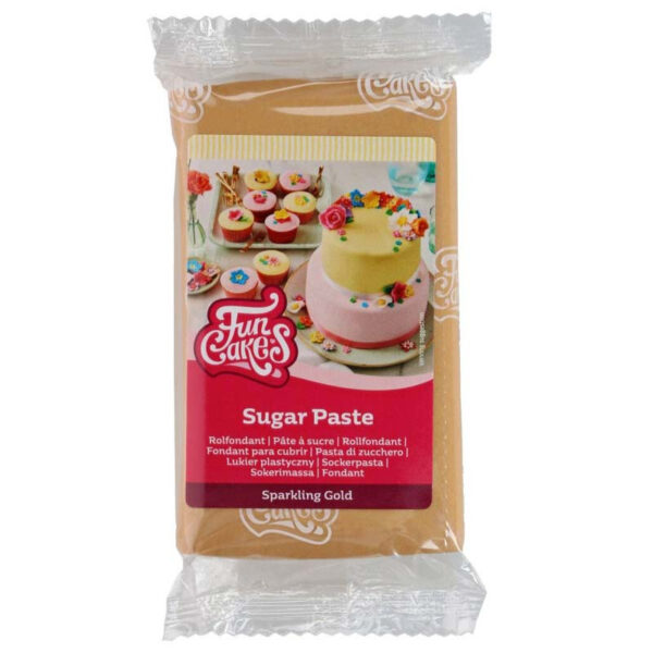 Sockerpasta Sparkling Gold - FunCakes