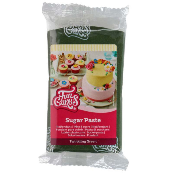 Sockerpasta Twinkling Green - FunCakes
